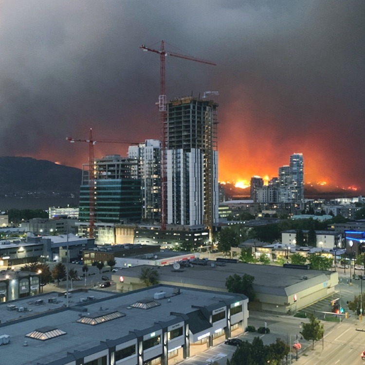 Kelowna surrounded by fire. Quick update. Many areas of our city are under evacuation orders or warnings as the McDougall Creek fire flared up Aug17 late at night. It's the worst fire this region has ever seen. The fire is now encroaching on downtown Kelowna. PLEASE pray for our city, for protection, and for lots of rain. We need a miracle right now. Many displaced people and devastating destruction all around. We are all safe. Our operation location is safe today.