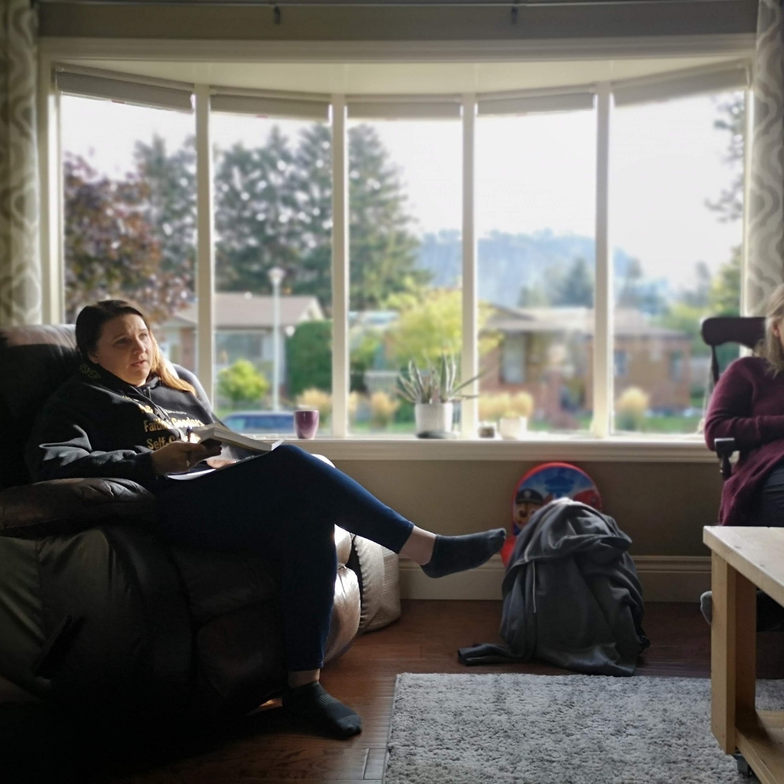 Taught in the light. Personal teaching from people who walk in the light. Christina teaches a core theology class. This photo was taking in the early beginnings of YWAM Kelowna. Love the lighting. 
.
.